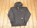 Vintage Y2K Distressed Carhartt Jim Poet Full Zip Hoodie Sweatshirt Men's L