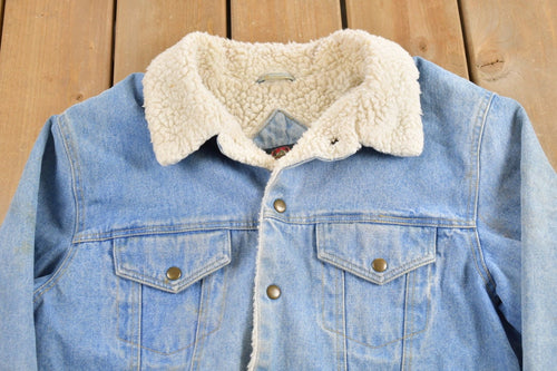 Vintage 1990s Greatland Sportswear Sherpa Denim Jean Jacket / Vintage Denim / Streetwear / Vintage Fall Outerwear / Fall Jacket