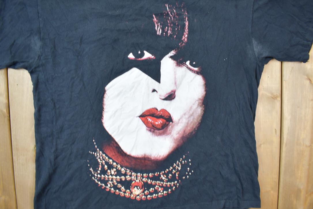 Vintage 1990s KISS Paul Stanley All Over Print Band T-Shirt