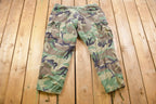 Vintage 1990s Military Woodland Camouflage Cargo Pocket Pants / Streetwear / Army Pants / Military Pant's / Vintage Cargos / Made In