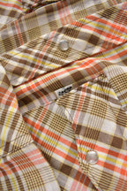 Vintage 1970s Levi's Pearl Snap Western Style Plaid Button Up Flannel Shirt Made in Canada