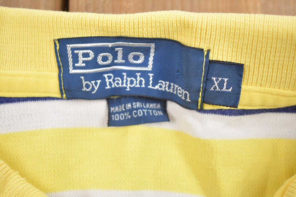 Vintage 1990s Polo Ralph Lauren Striped Collared Shirt