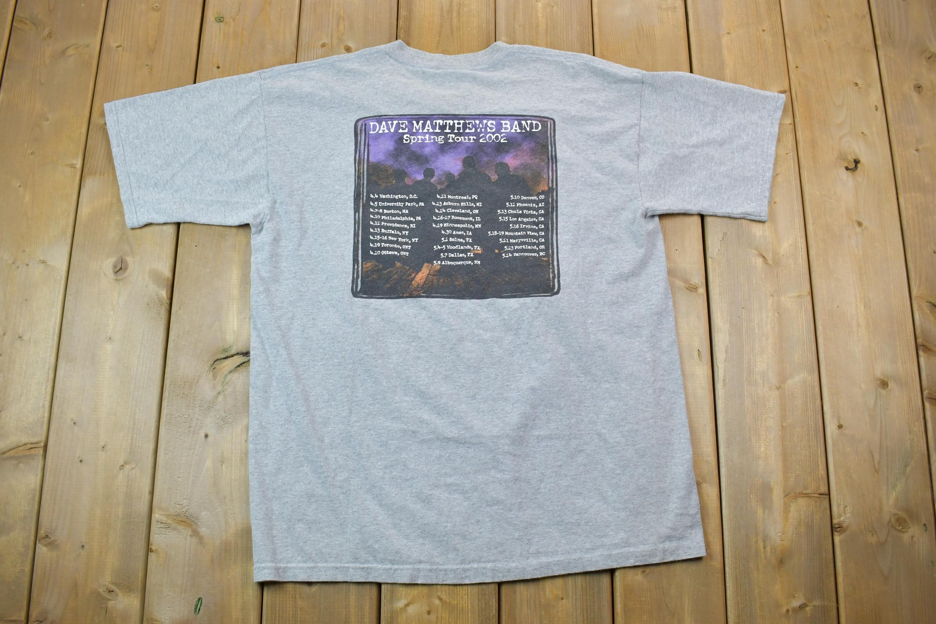 Vintage 2002 Dave Matthews Spring Tour Band Music Today T-shirt