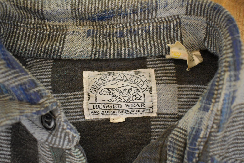 Vintage 1990s Great Canadian Rugged Wear Plaid Button Up Heavyweight Shirt Men's M