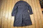 Vintage 1980s Military Full Length Nylon Trench Coat - 44L