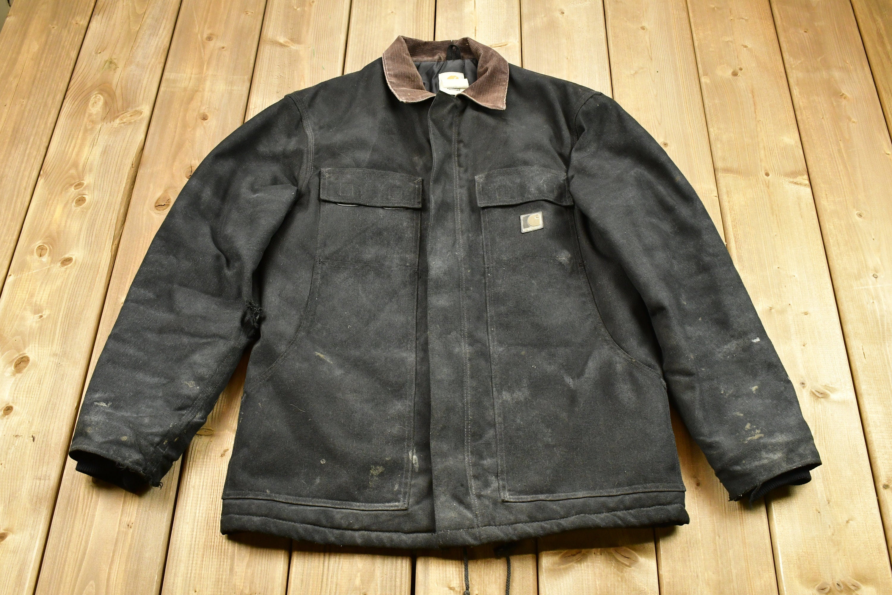 Vintage 1990s Carhartt Full Zip Workwear Chore Coat