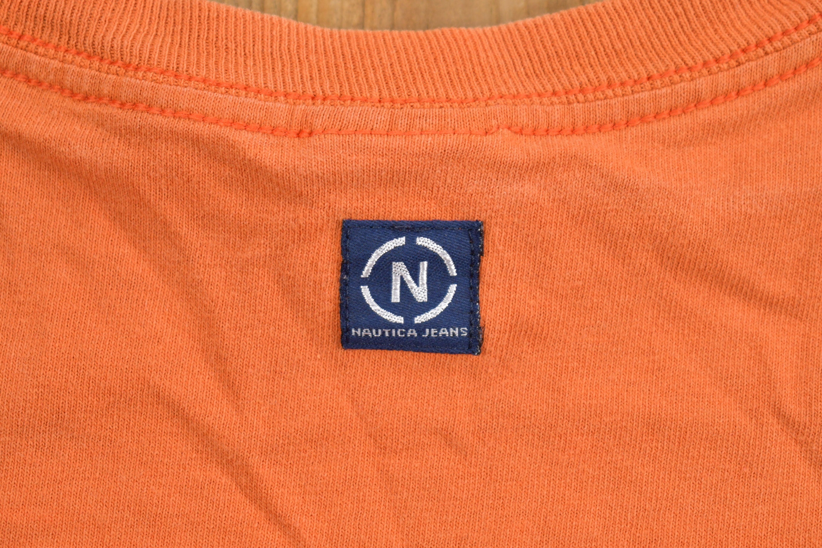 Vintage 1990s Nautica Jeans Company Graphic Long Sleeve T Shirt
