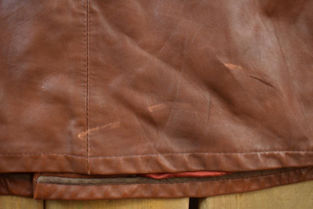 Vintage 1970s Victoria Leather Full Length Coat
