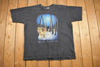 Vintage 1990s Wolves Theme Graphic T-Shirt