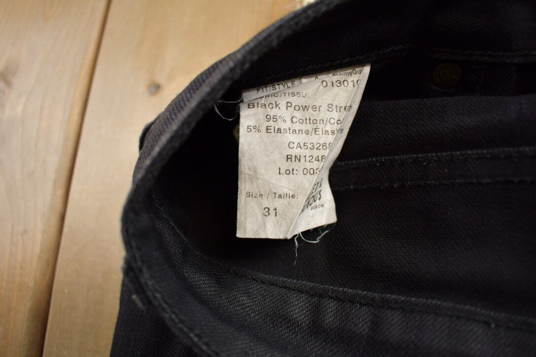 Vintage Y2K Naked & Famous Black Jeans Size 31x31