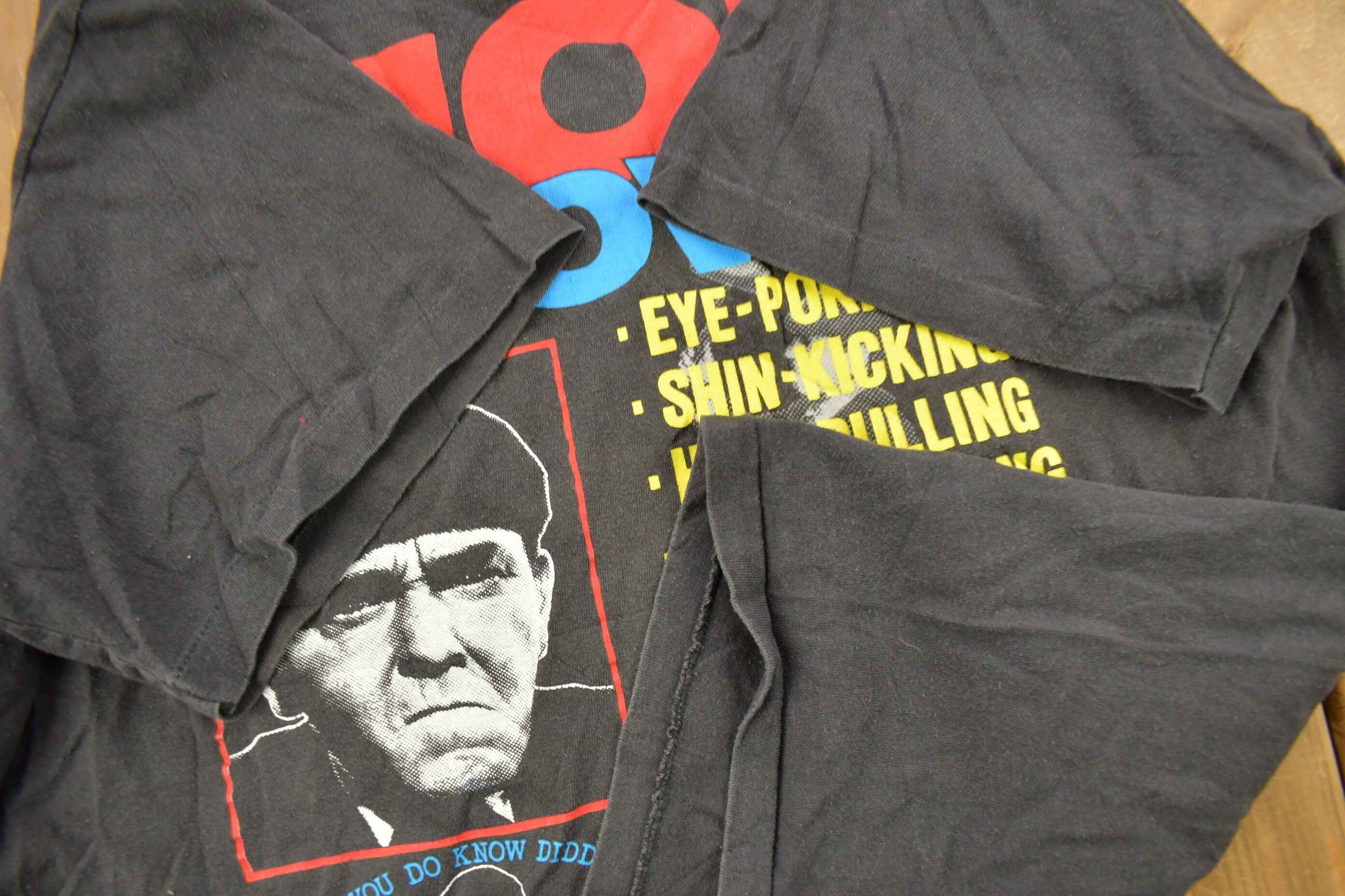 Vintage 1990 The Three Stooges Moe Knows Graphic Promo T-shirt