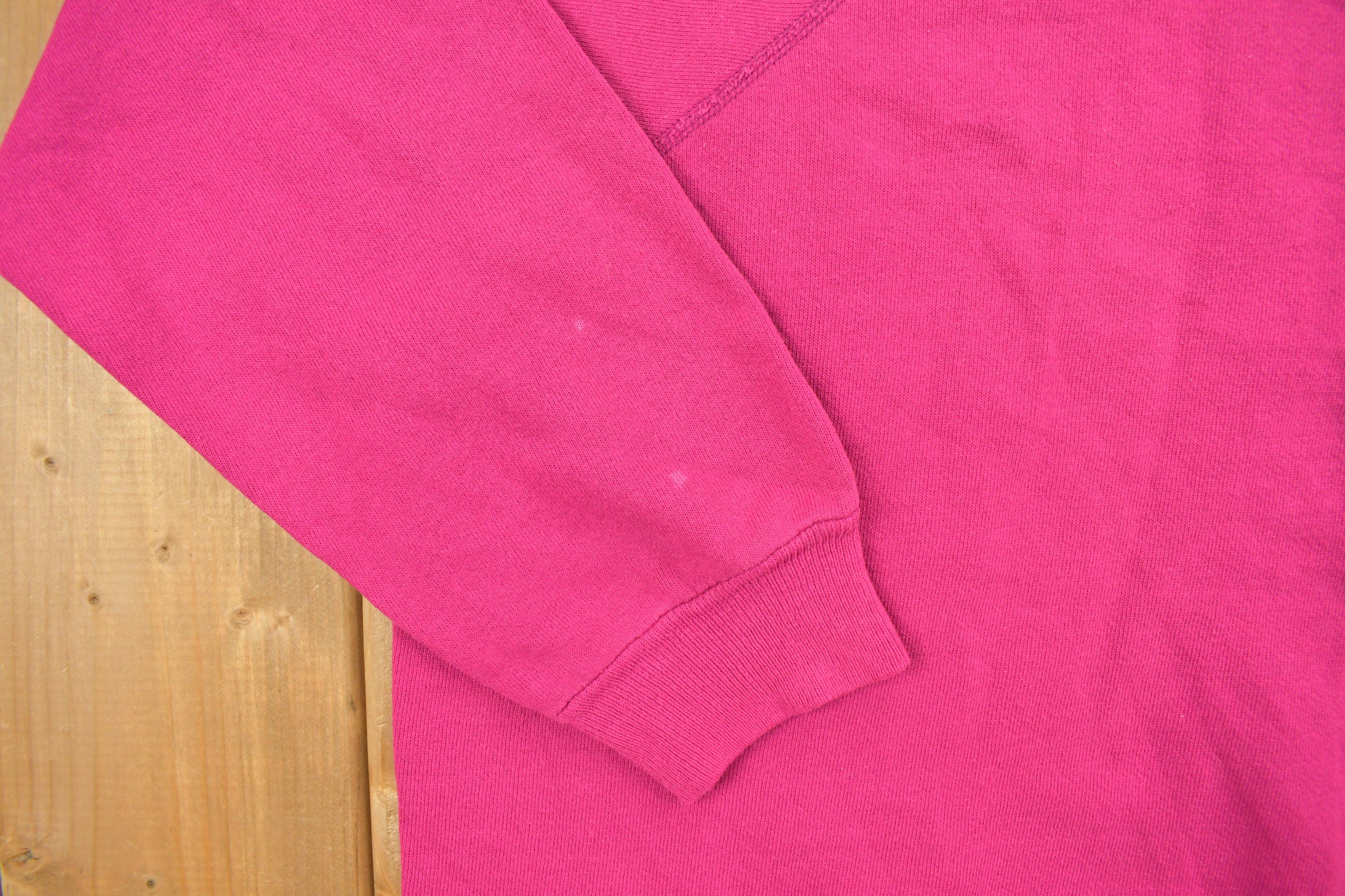 Vintage 1990s Pink Blank Hanes Herway Crewneck Sweatshirt