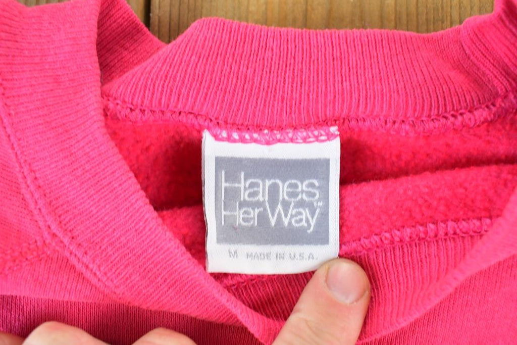 Vintage 1990s Hanes Her Way Blank Crewneck Sweatshirt Made In USA