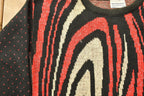 Vintage 1990s New Yorker Abstract Pattern Knitted Crewneck Sweater