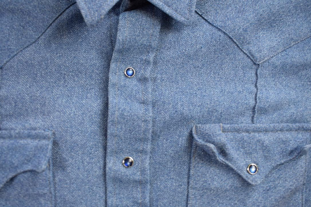 Vintage 1990s Fenton Western Style Denim Snap Button Shirt