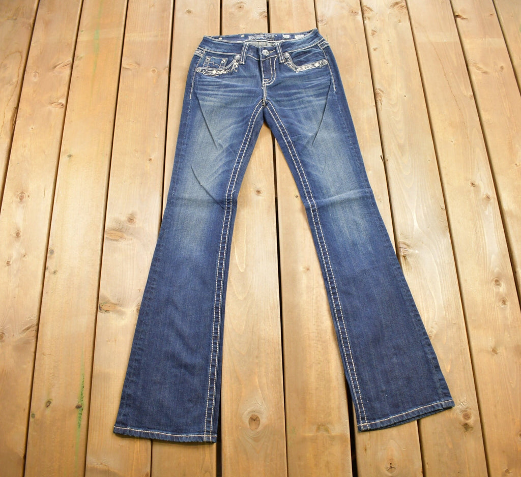Vintage Y2K Miss Me Bedazzled Low Rise Jeans Size 26x33