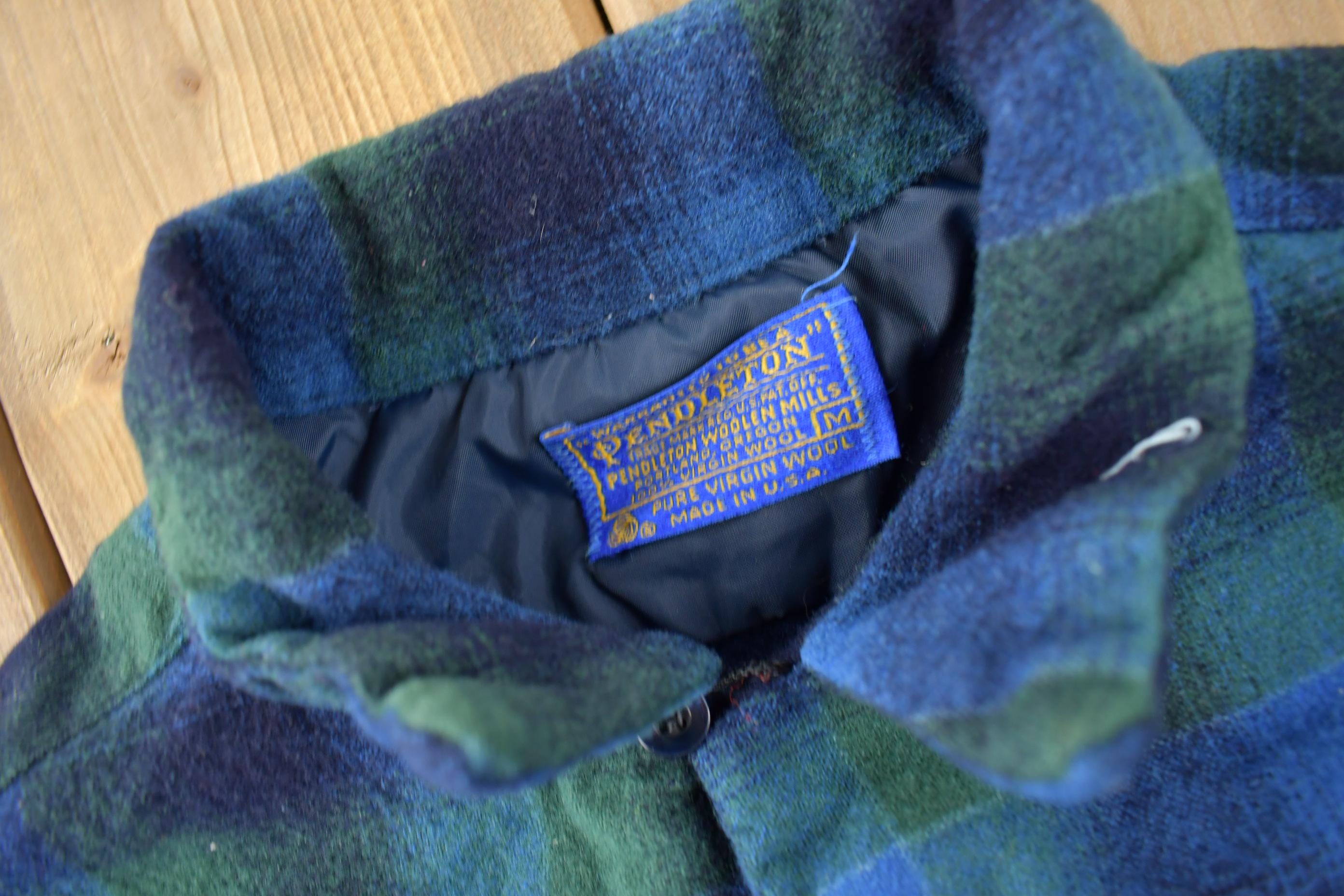 Vintage 1980s Pendleton Plaid Button Up Shirt
