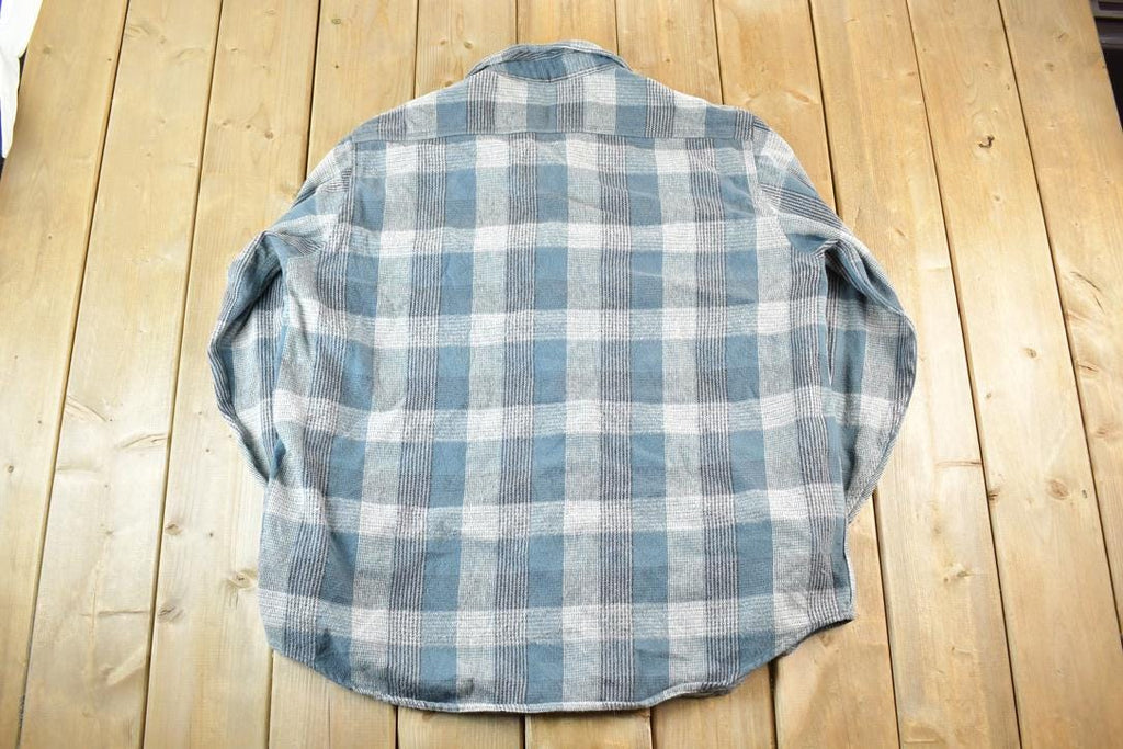 Vintage 1990s Carhartt Rugged Outdoor Wear Plaid Heavy Flannel Button Up Shirt Mens L