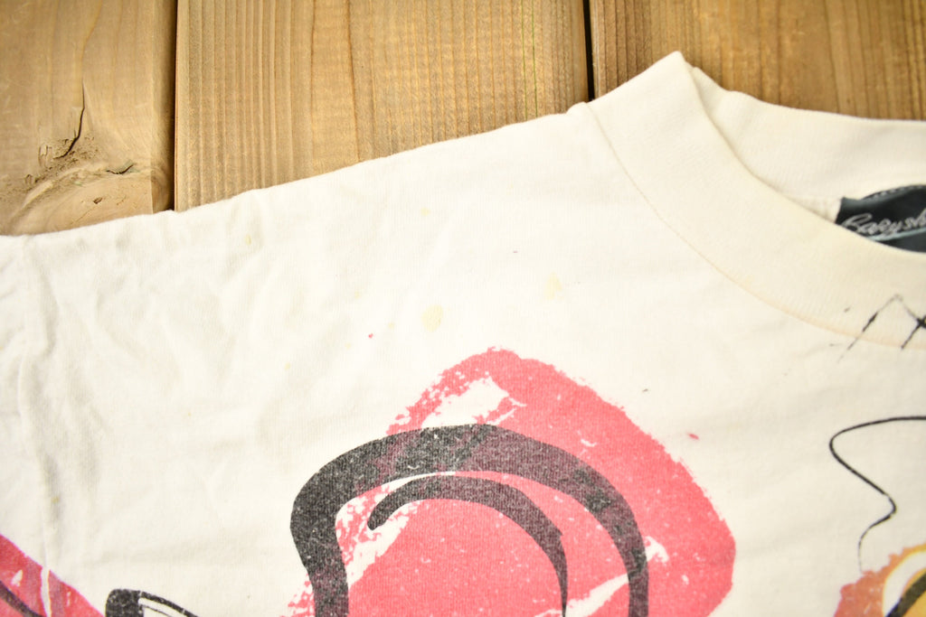 Vintage 1990s Abstract Art All Over Print T-Shirt