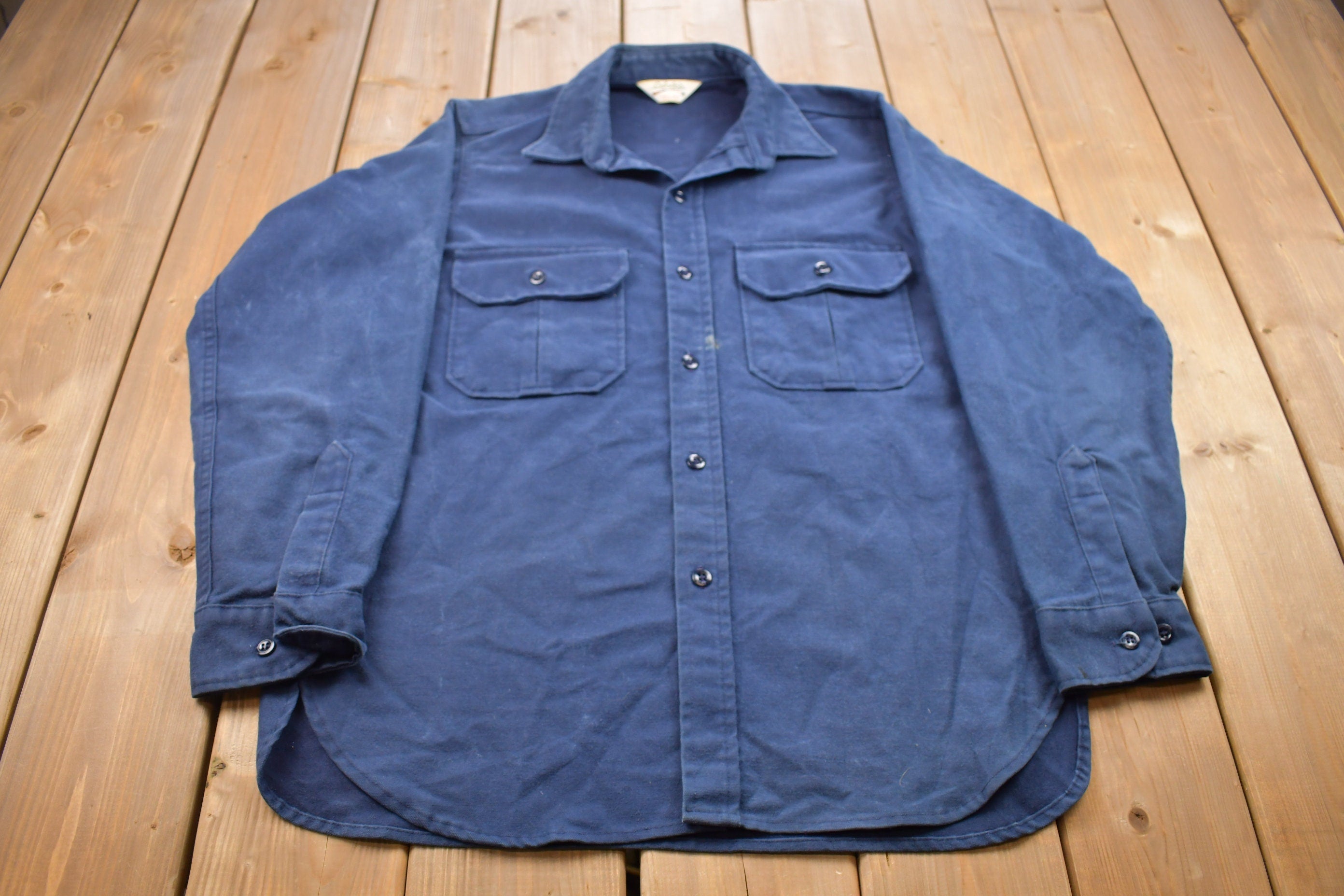 Vintage 1980s Cabela's Double Breasted Button Up Hunting Shirt
