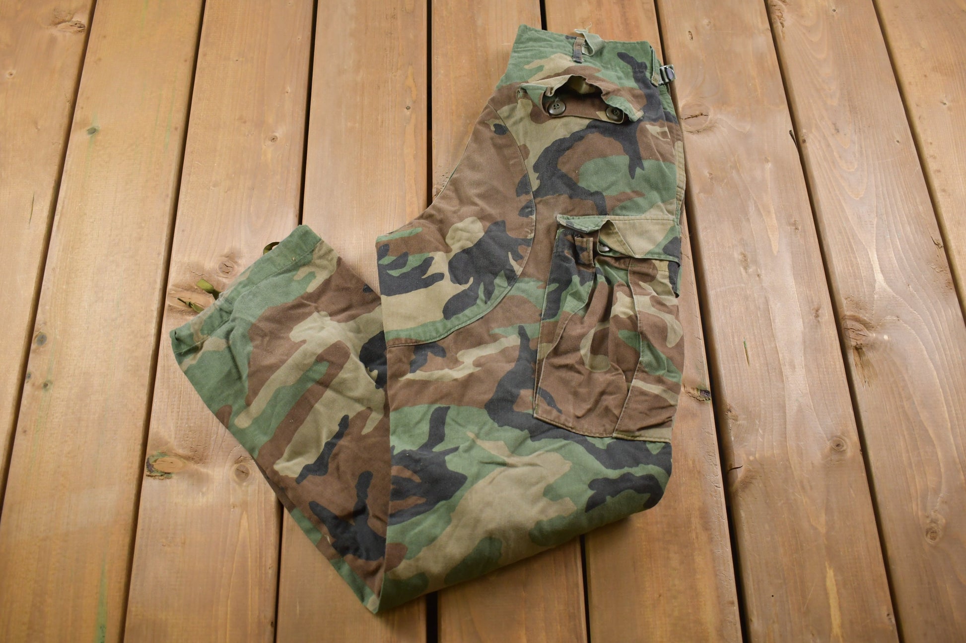 Vintage 2001 Military Woodland Camouflage Cargo Pocket Pants 30 x 30