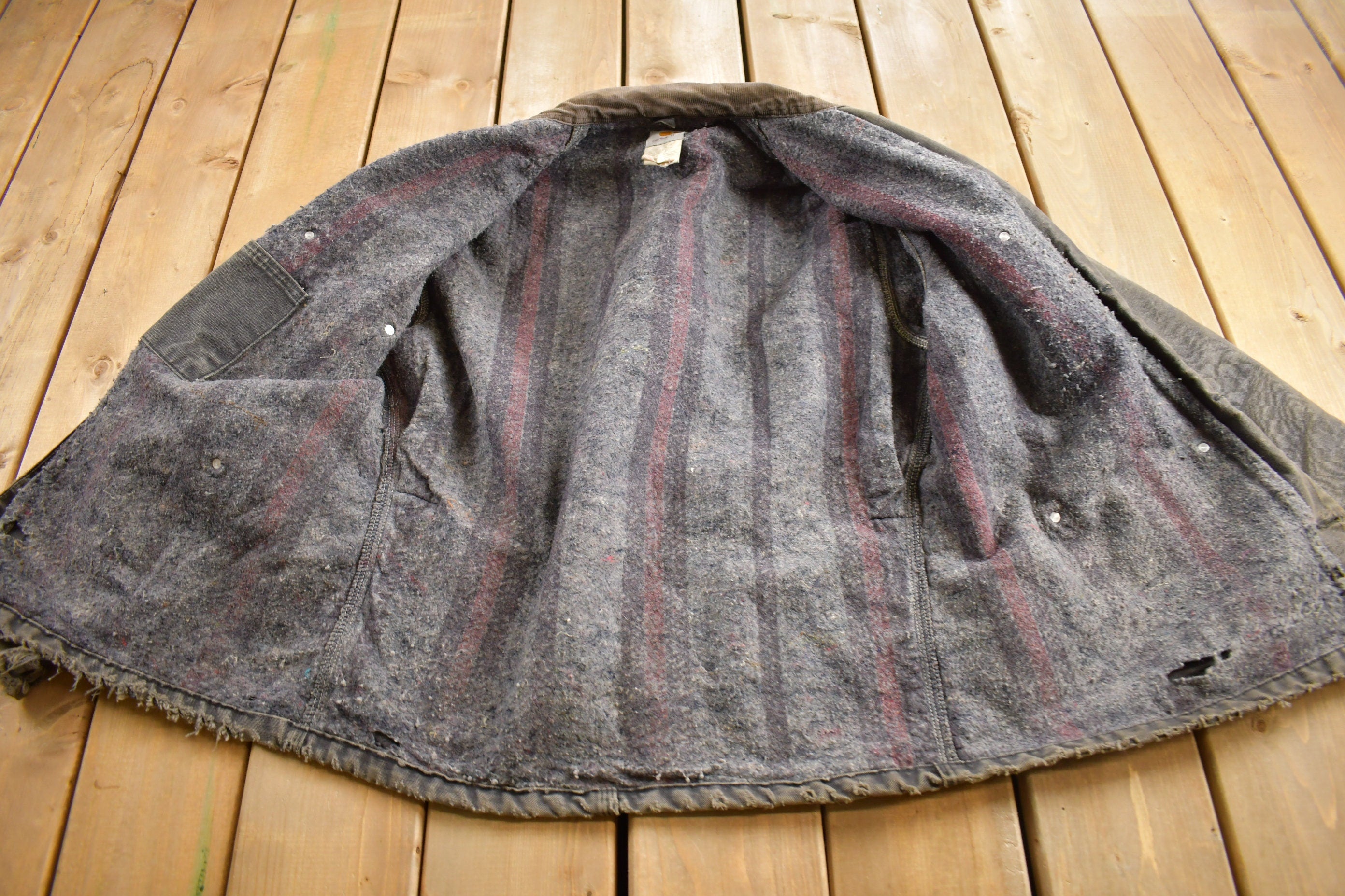 Vintage 1990s Carhartt Blanket Lined Chore Coat