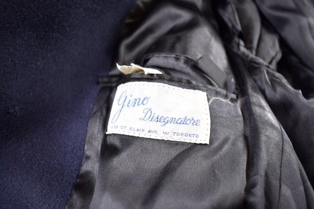 Vintage 1970s Gino Disegnatore 100% Wool Button Up Jacket Made In Canada