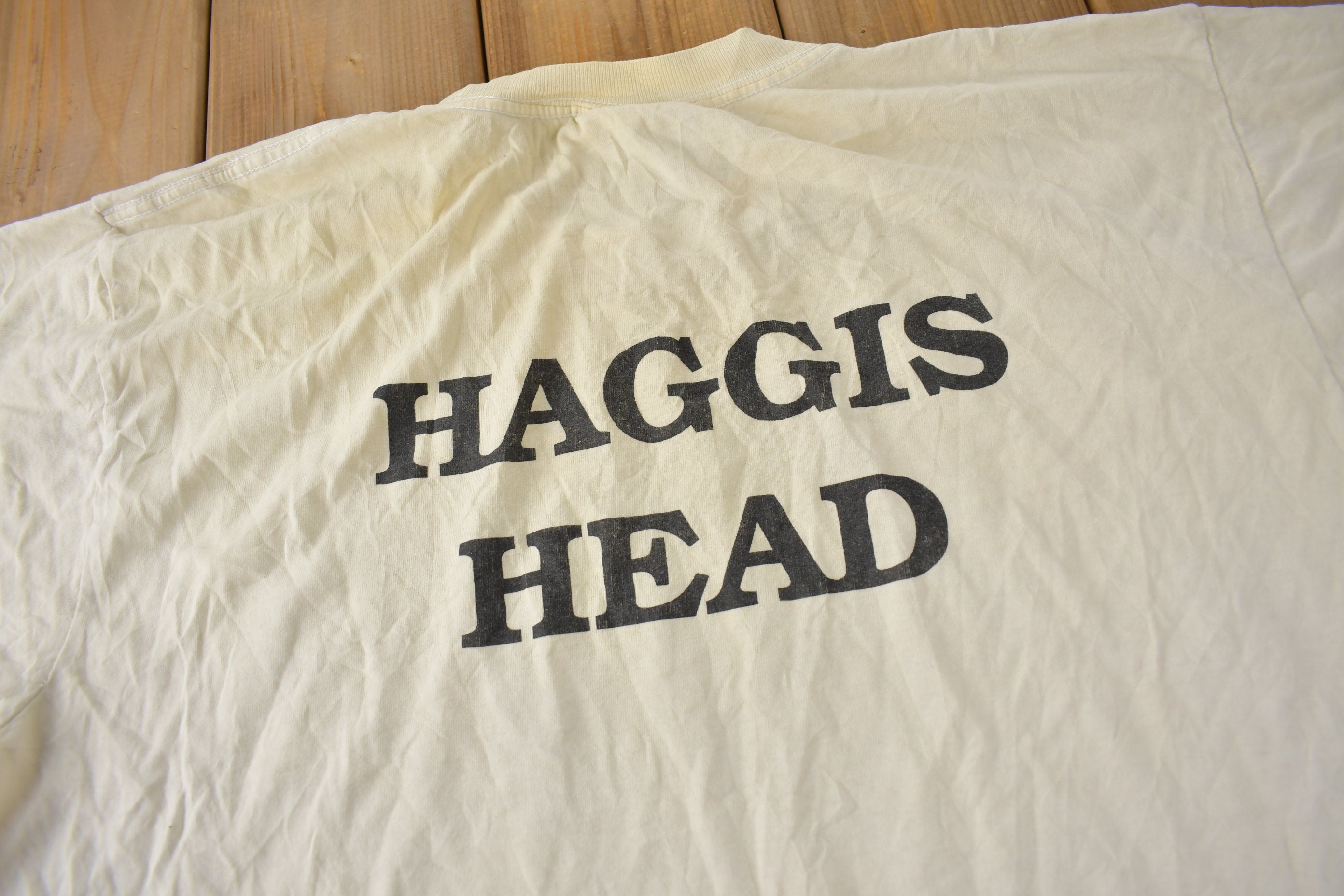 Vintage 1990s Enter The Haggis Haggis Head Graphic T Shirt Size XL