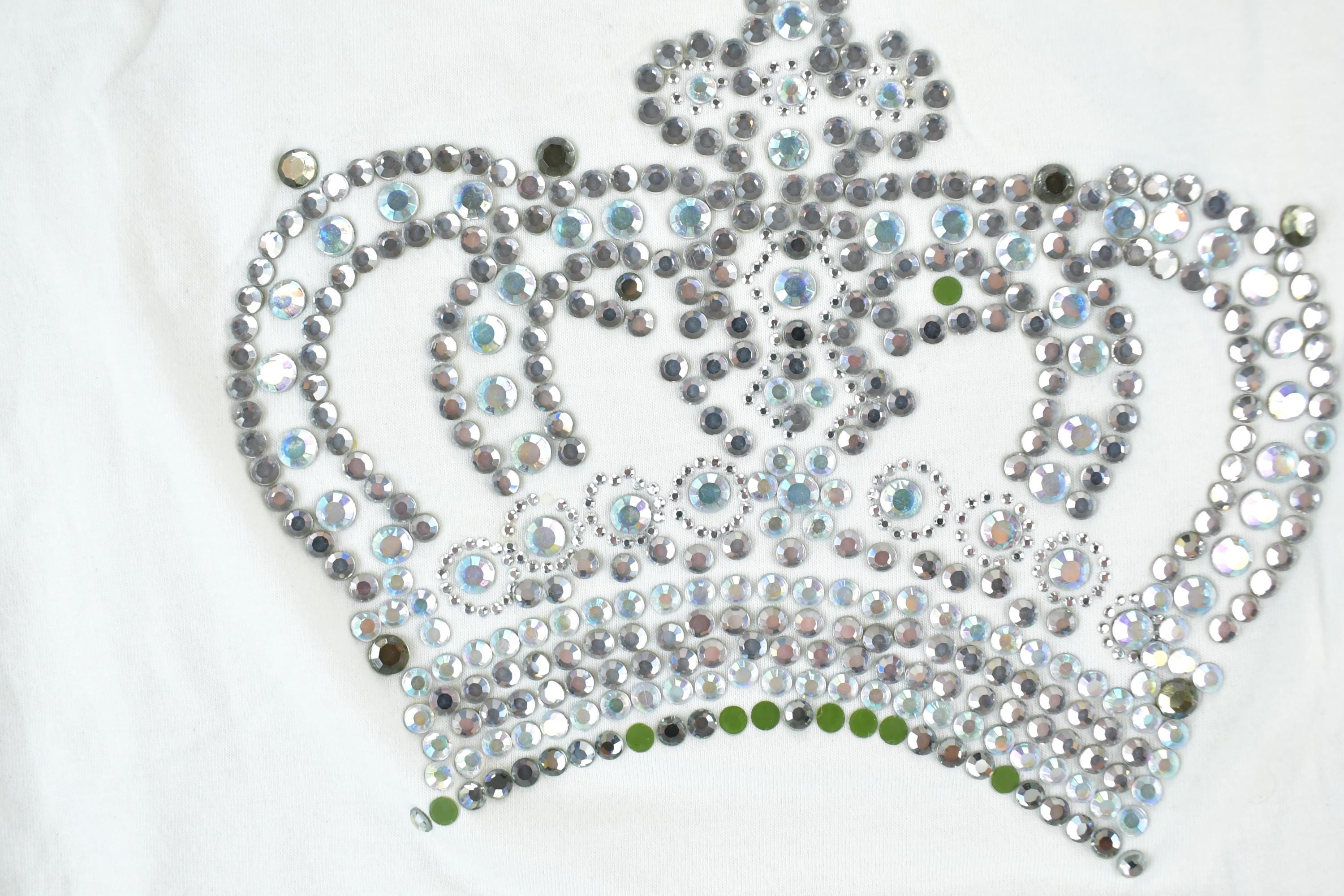 Women Vintage Vigoss Bedazzled Crown Y2K T-Shirt