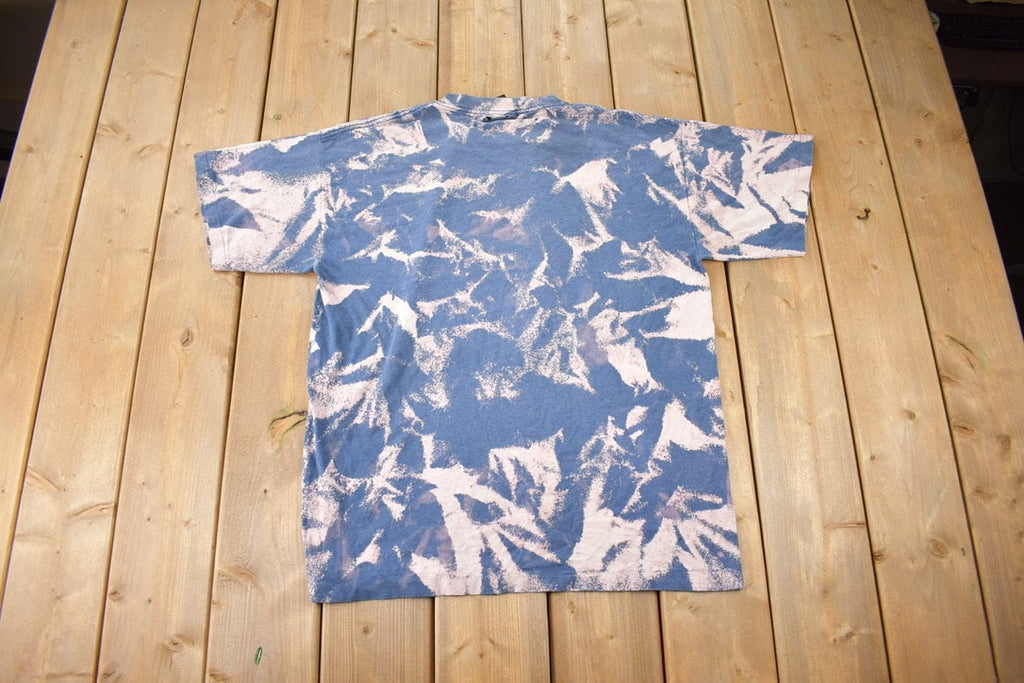 Vintage 1990s All Over Print Elk Graphic T-Shirt Made In USA