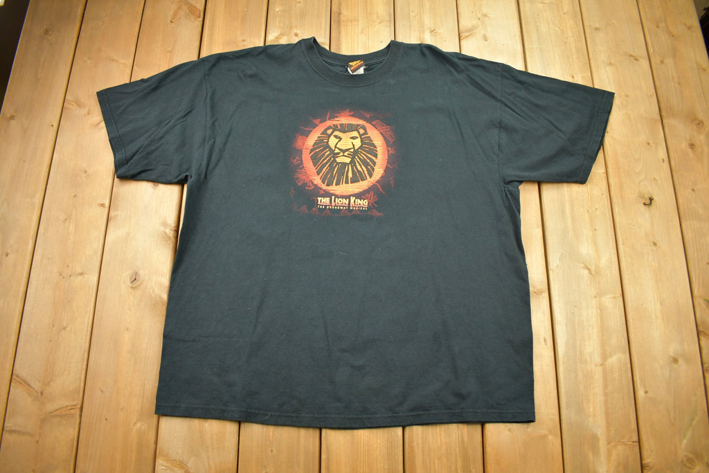 Vintage 1990s Disney The Lion King Musical Promo Graphic T Shirt