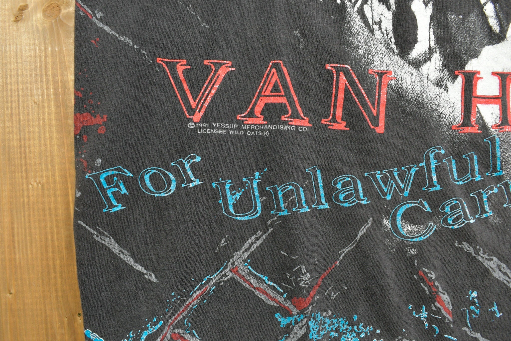 1991 Van Halen Unlawful Carnage All Over Print Tour T-shirt
