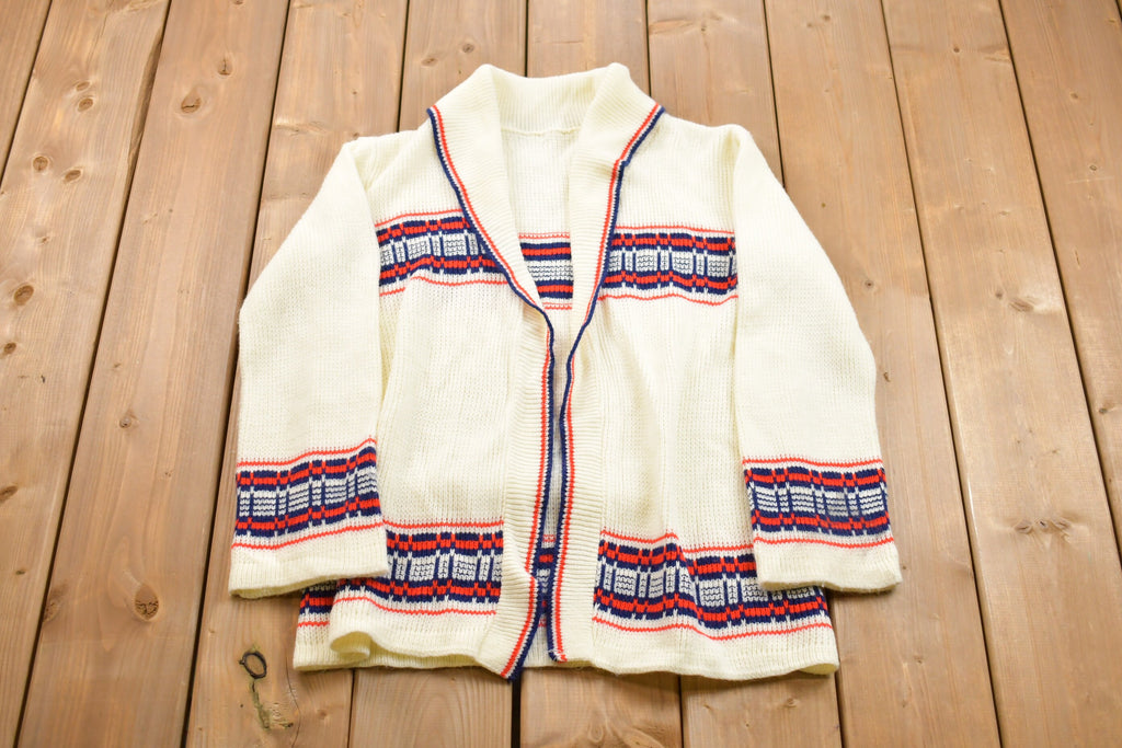 Vintage 1970s Knitted Cardigan Sweater