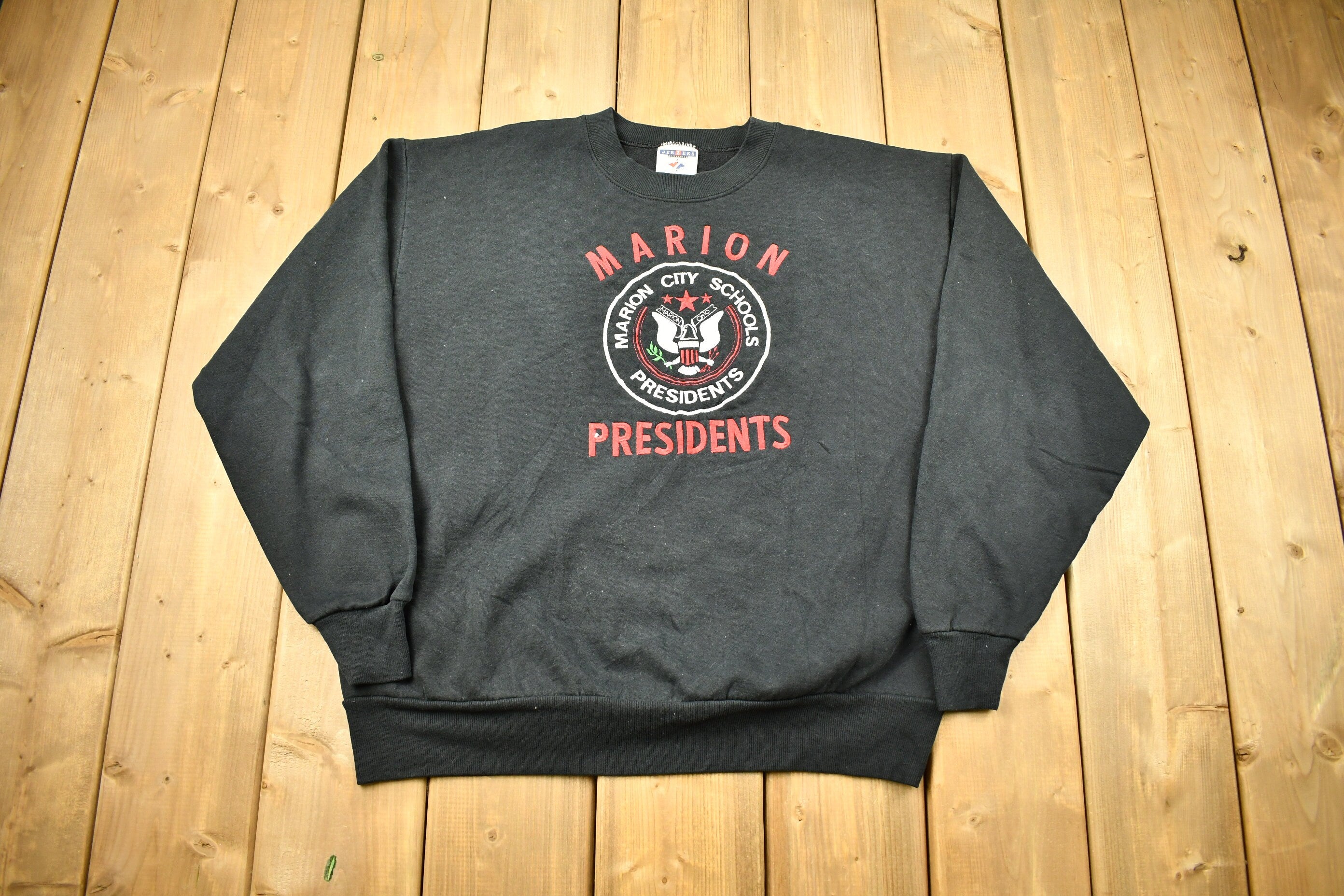 Vintage 1990s Marion City Schools Presidents Crewneck Sweatshirt