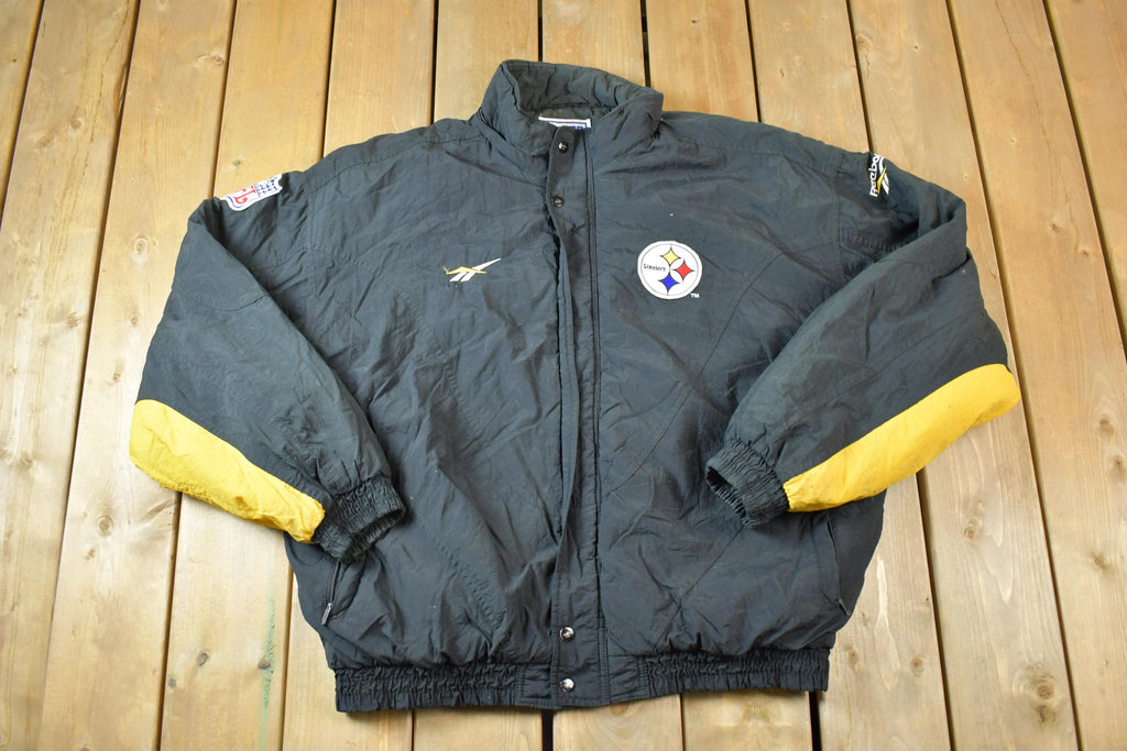 Vintage 1990s Reebok Pittsburgh Steelers Pro Line NFL Football Jacket