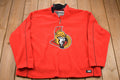 Vintage 1990s Ottawa Senators NHL Quarter Zip Embroidered Fleece Sweater