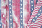Vintage 1990s Lemon Grass All Over Print American Flag Button Up Shirt / 1990s Button Up / Vintage Flannel / Basic Button Up