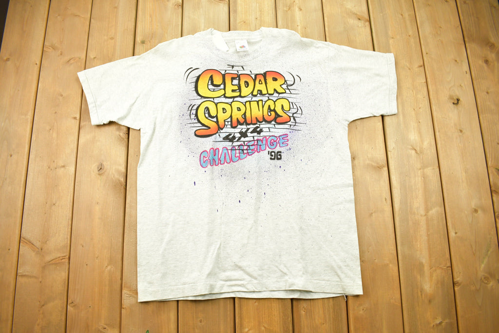 Vintage 1996 Cedar Springs Challenge Graphic T Shirt