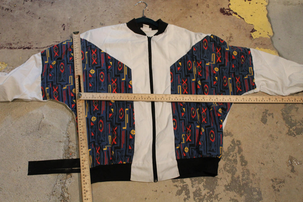 Vintage 1990s Abstract Pattern Windbreaker