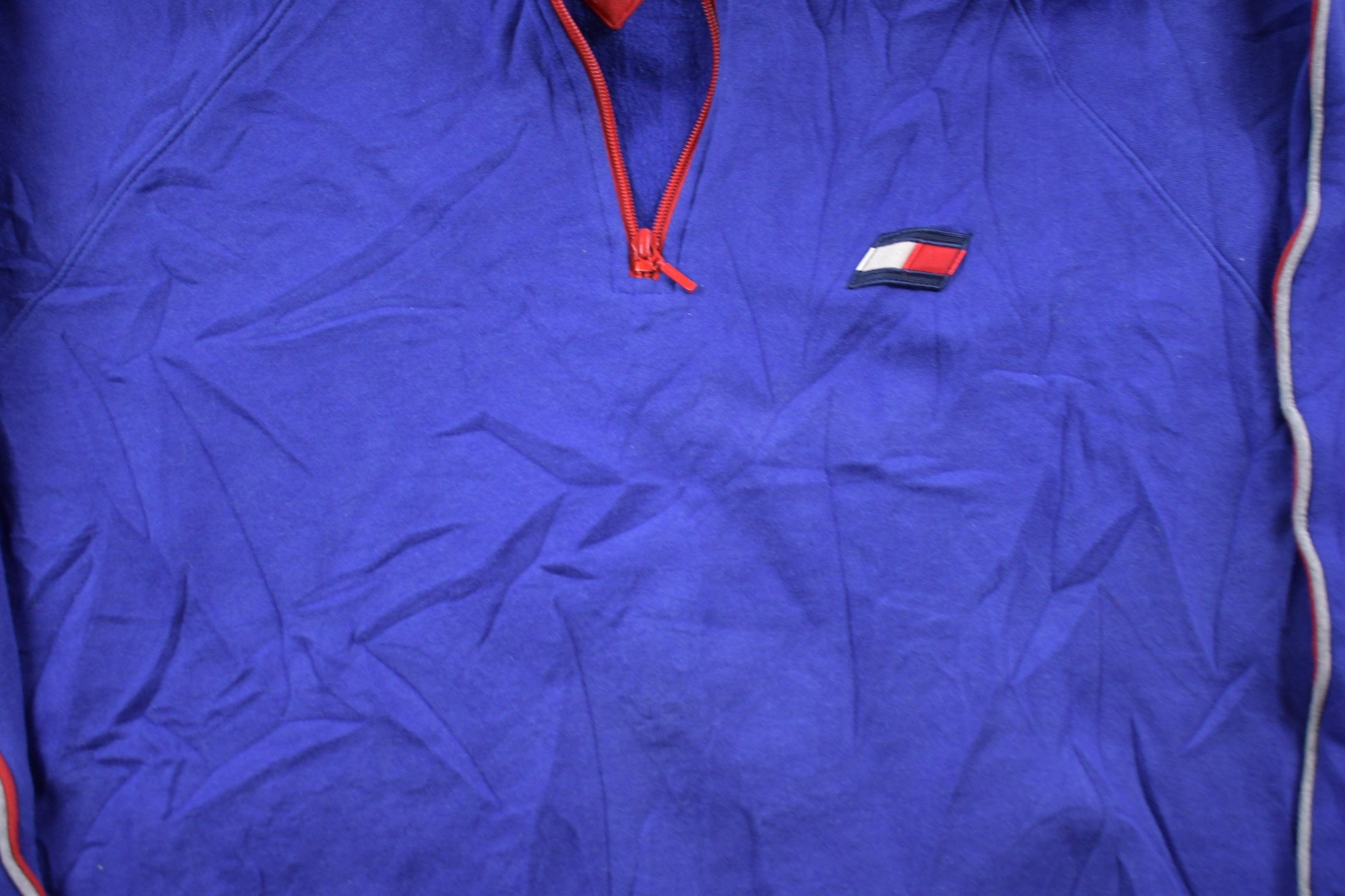 Vintage 1990s Tommy Hilfiger Embroidered Fleece Pullover Sweater