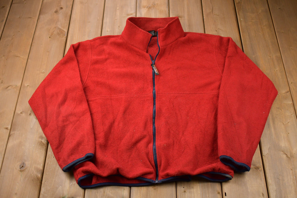 Vintage 1990s LL Bean Full Zip Fleece Sweater