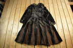 Vintage 1970s Rosewin Faux Fur Leather Coat Women's M-L