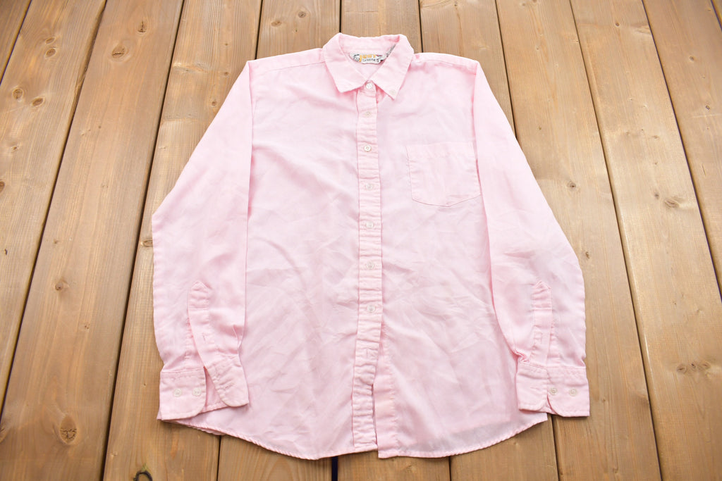 Vintage 1990s Pink Button Up Shirt