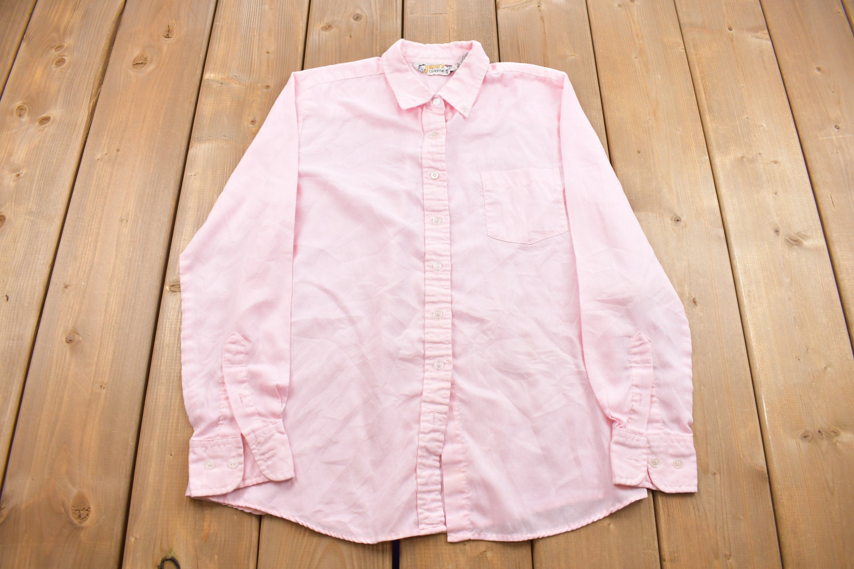 Vintage 1990s Pink Button Up Shirt