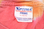 Vintage 1990s Optima Orange & Red Tie Dye Graphic T Shirt