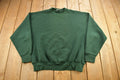 Vintage 1990s Forest Green Blank Crewneck Sweatshirt