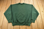 Vintage 1990s Forest Green Blank Crewneck Sweatshirt