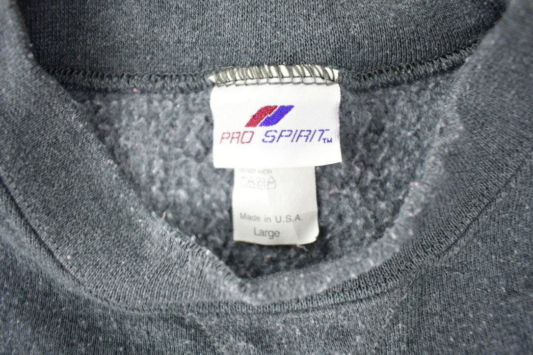 Vintage 1990s Pro Spirit Gray Blank Crewneck Sweatshirt Made In USA