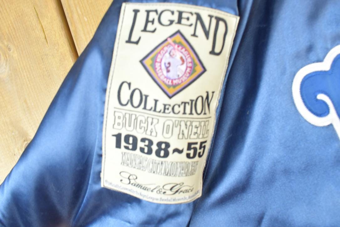 Vintage 1990s Buck Oneil Kansas City Monarchs MLB Baseball Jacket