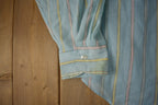 True Vintage 1970s Shirt Accent Striped Button Down Shirt Size 40 Made In USA